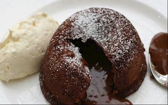 Chocolate Fondant & Whipped Cream