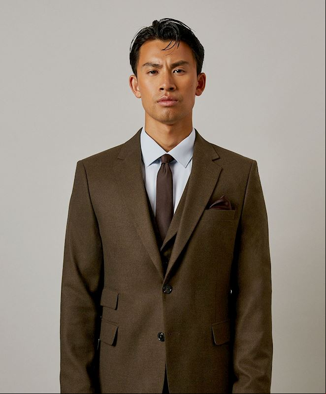 V2_Burton Khaki Tweed Look Tailored Fit Suit Jacket.jpg